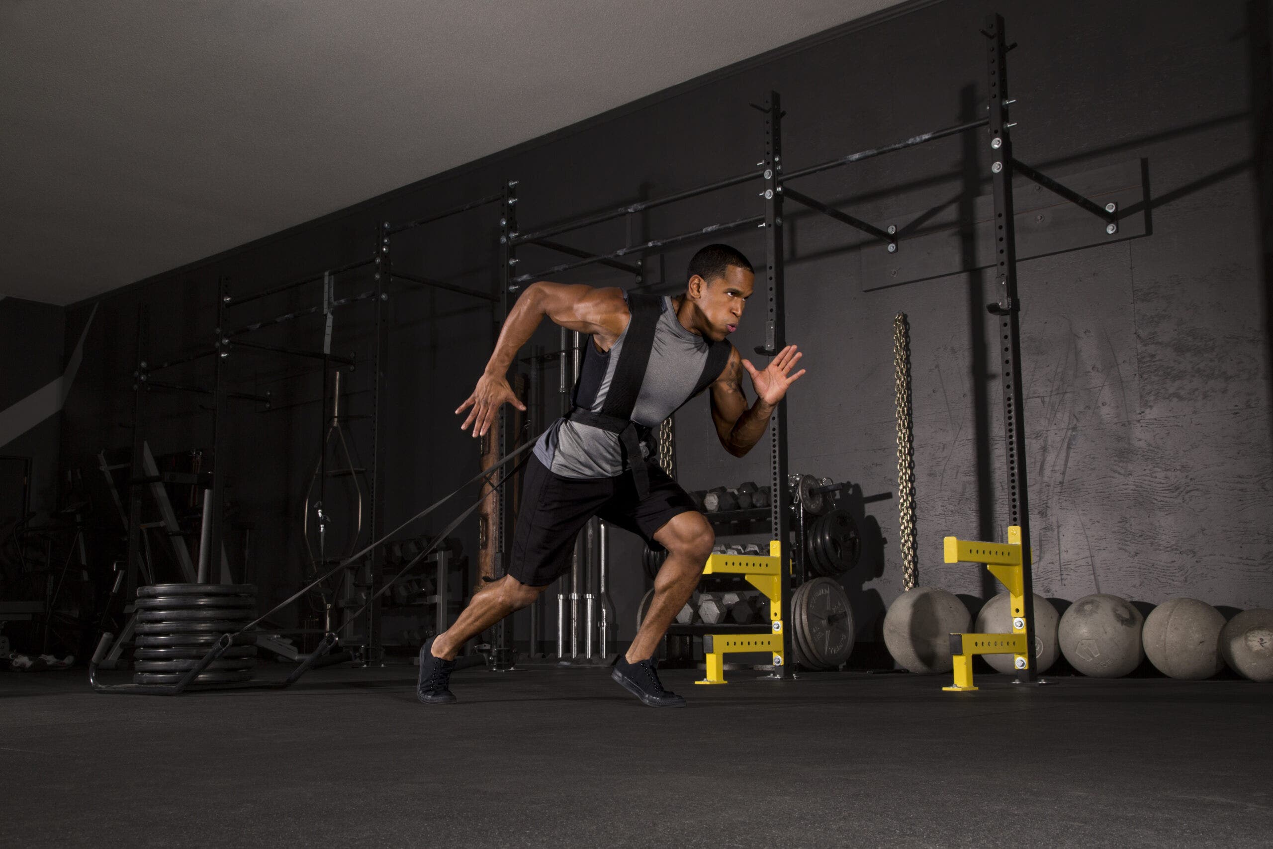 Commercial gym interior with premium Titan sports flooring